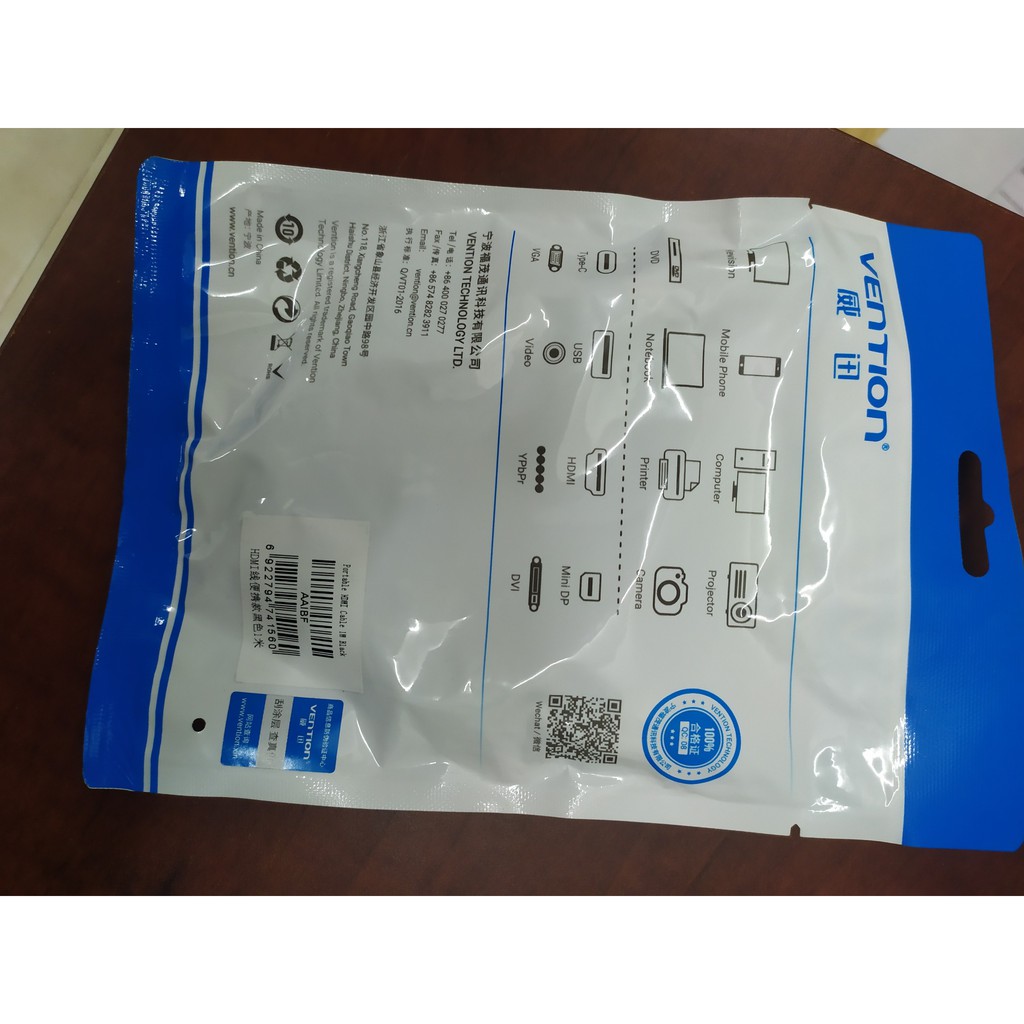 Dây cáp hdmi vention chính hãng hdmi 2.0 full hd 4k