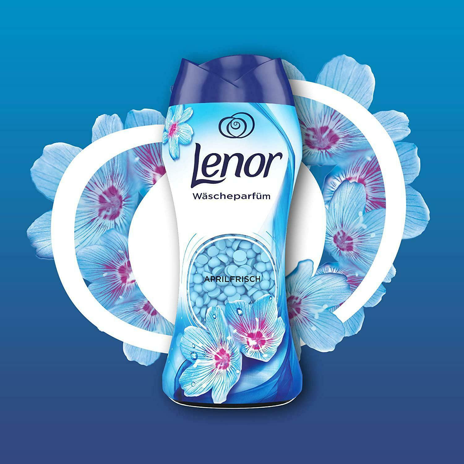 [ HÀNG ĐỨC GIÁ RẺ] Viên Giặt Xả LENOR 210g, Nước hoa giặt xả Lenor, nước hoa giặt ủi, Lenor April tươi mát với hương hoa tầm xuân, 15 lần giặt (210 g), Lenor April Fresh (Màu xanh nước biển)
