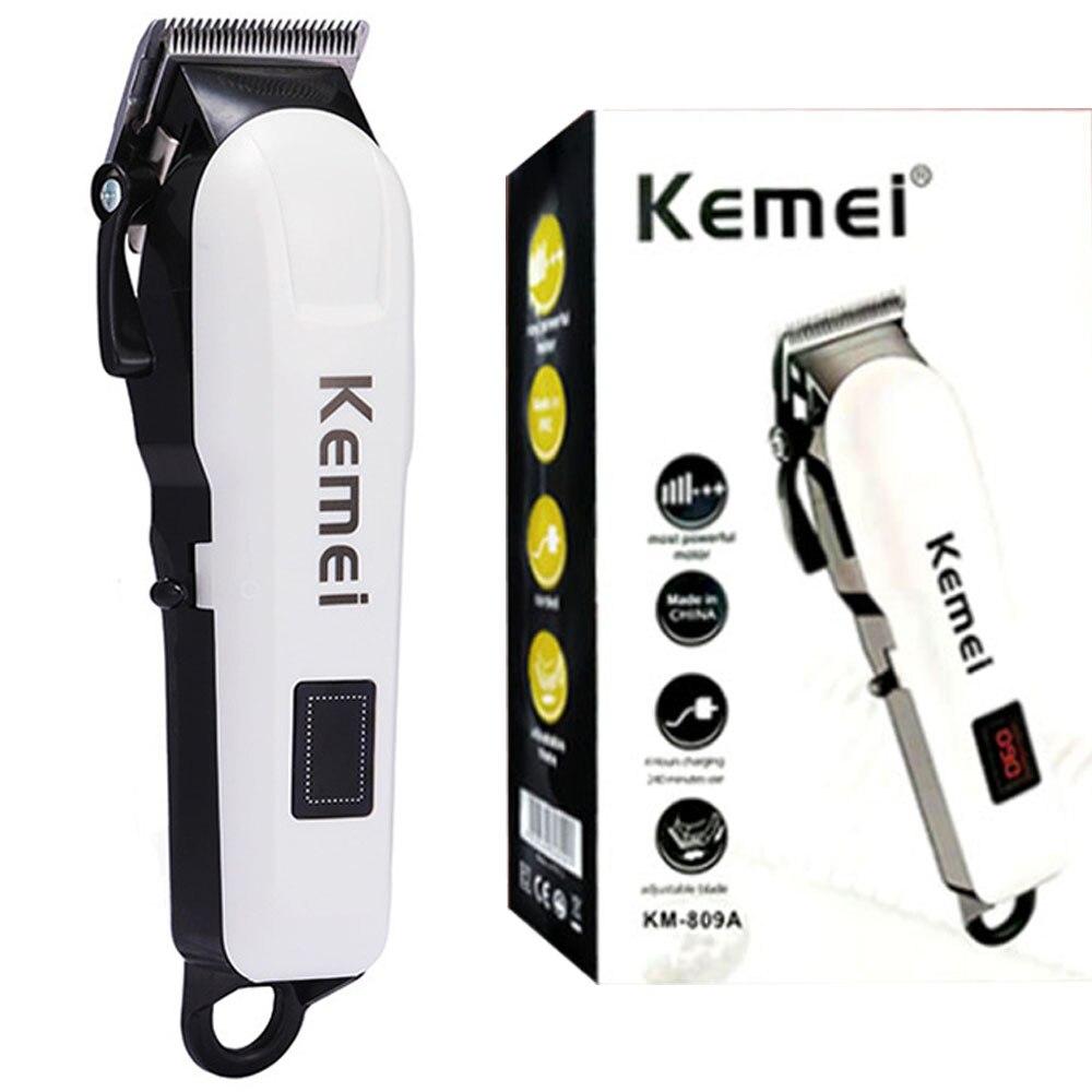 TÔNG ĐƠ CẮT TÓC KHÔNG DÂY Cao Cấp chính hãng KM-809A chuyên nghiệp có màn hình LCD hiển thị pin, cắt được lông cho thú cưng, chó, mèo (Máy Cắt tóc #Tông đơ hớt tóc #Máy hớt tóc #Tông đơ cắt tóc )