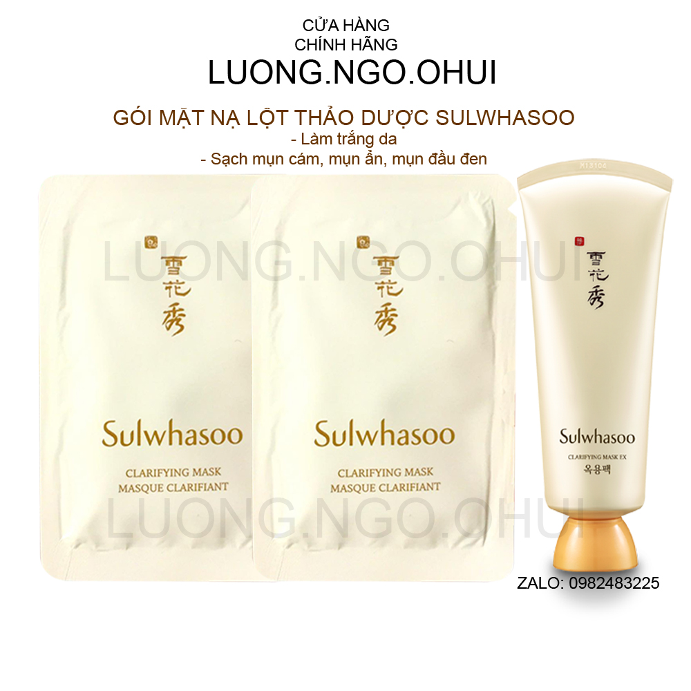 Combo 5 gói Mặt Nạ Lột Thảo Mộc Sulwhasoo Dưỡng trắng Da lột tế bào chết và mụn cám - Sulwhasoo Clarifying Mask Ex