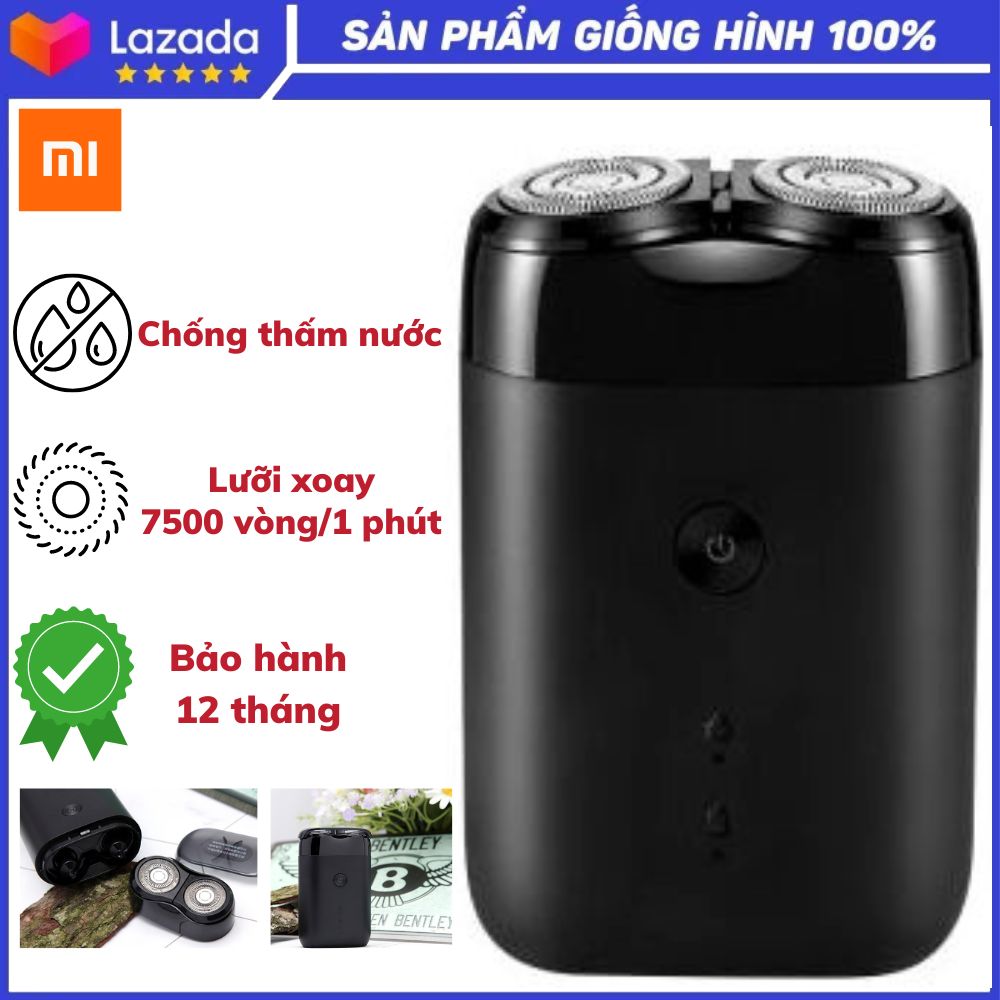 [HÀNG CHÍNH HÃNG] Máy Cạo Râu Xiaomi Mijia MSX201 - Thiết kế nhỏ gọn tiện lợi, IPX7 không thấm nước cho cạo ướt và cạo khô, Pin sử dụng 1.5 giờ, Lưỡi dao kép sắc bén hoạt động độc lập