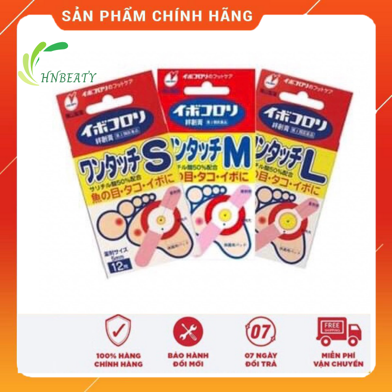 Liệu trình 3 hộp Miếng dán lột mụn cóc mắt cá chân Ibokorori Nhật Bản HNBEATY