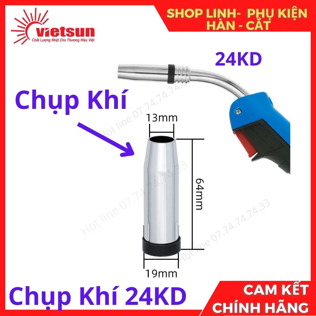 Chụp khí súng hàn mig 24kd