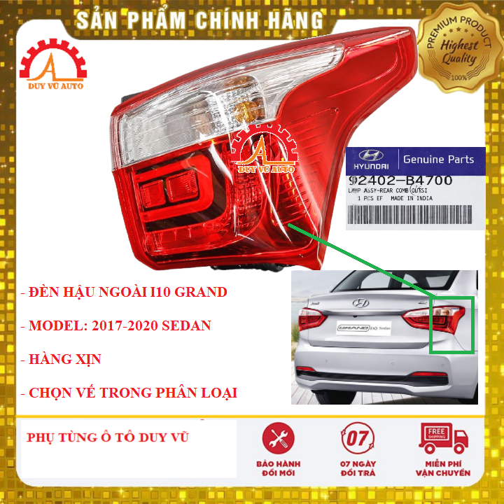 Đèn hậu phía ngoài i10 grand đời 2017-2020 xe sedan hàng xịn