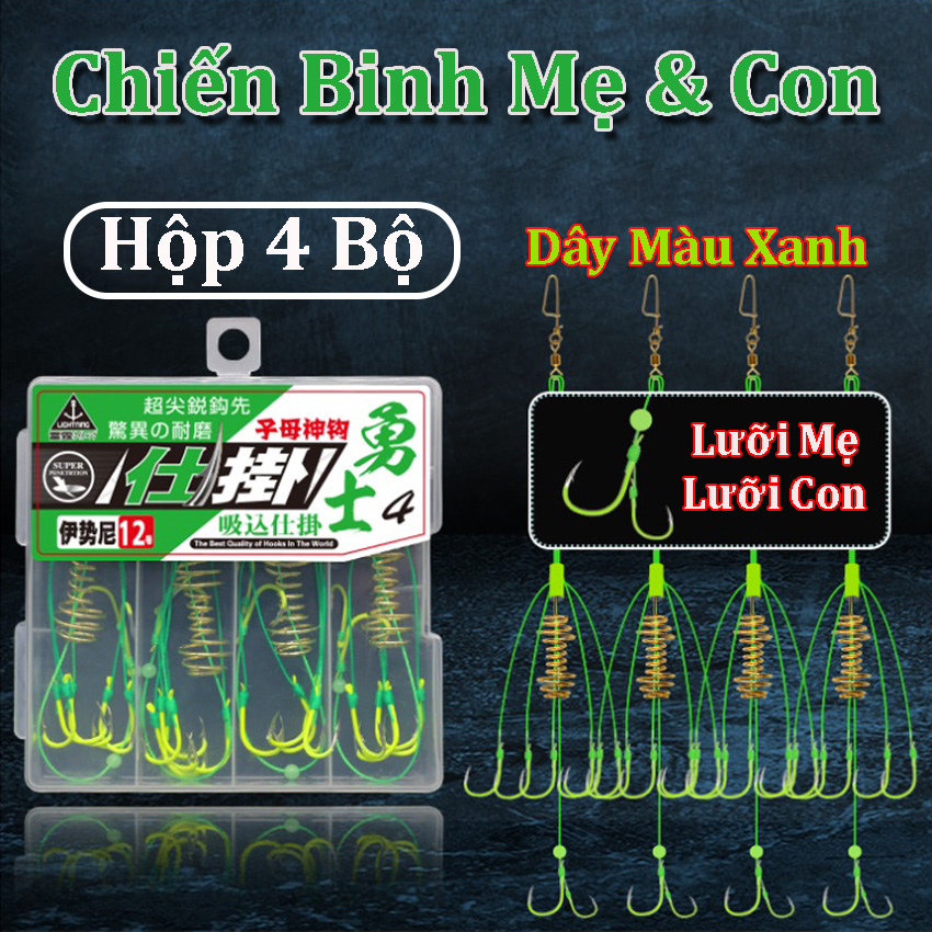 Lưỡi câu lăng xê cao cấp kingfishing KF33 siêu nhạy siêu dính cá có tải trọng lớn chuyên dùng săn hàng-hộp 4 bộ