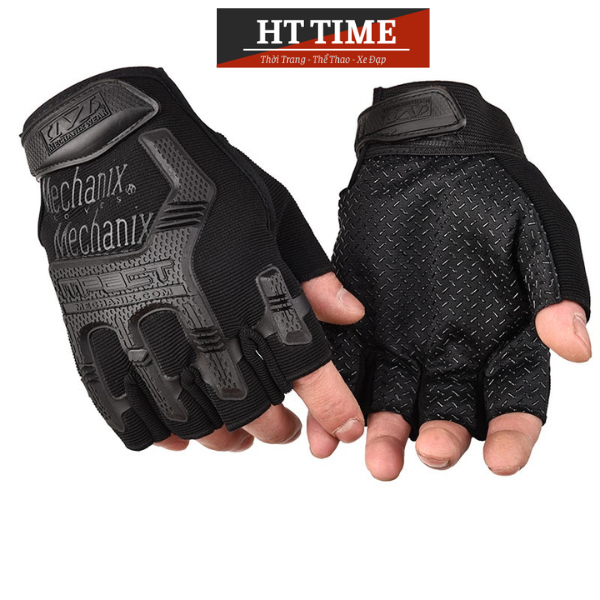 Găng Tay Nam Cụt Ngón Lái Xe Tập Gym Du Lịch Phượt Bảo Vệ Mu Bàn Tay Và Tăng Độ Bám Mechanix Mpact