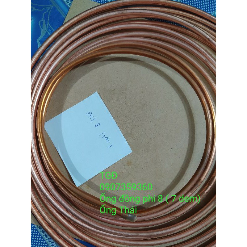 Ống đồng phi 8 Thái lan dày 7 dem