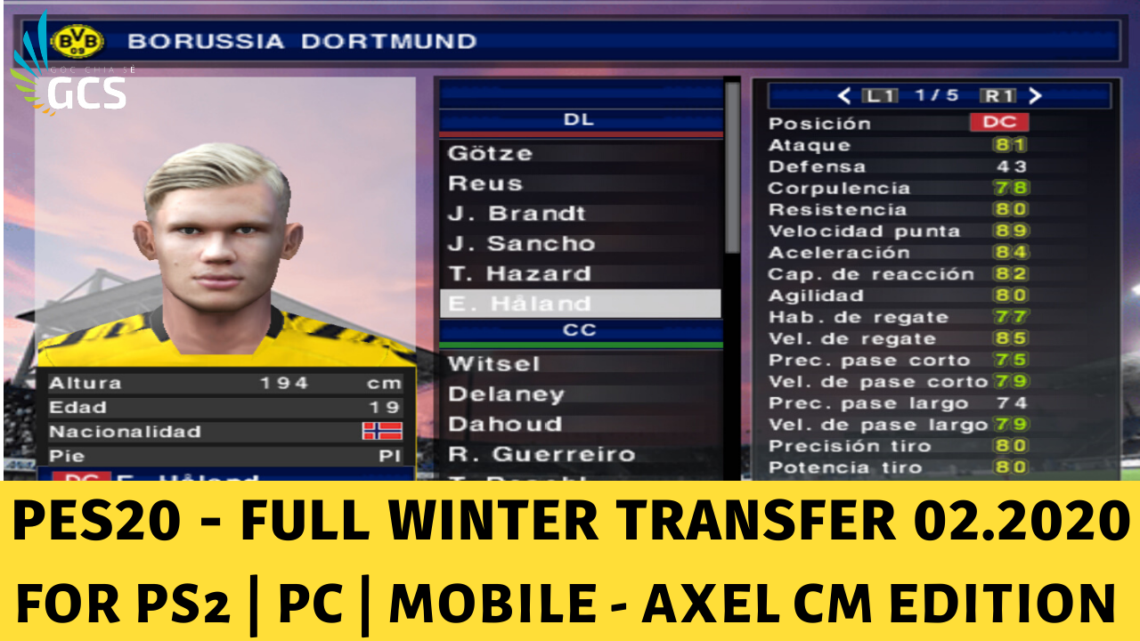 PES20 Axel CM Edition Cho PS2, PC - Full Chuyển Nhượng 02.2020