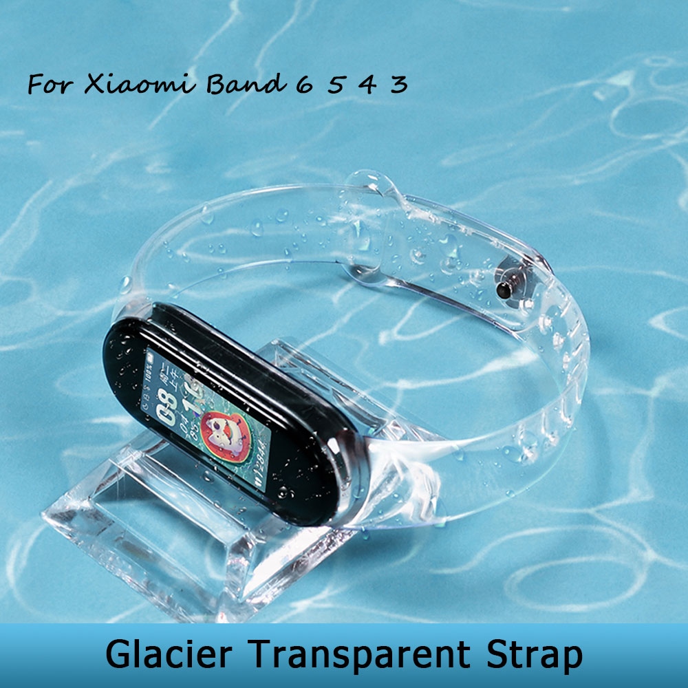 Transparent Strap For Xiaomi Mi Band 7 6 5 4 3 Replacement Bracelet For