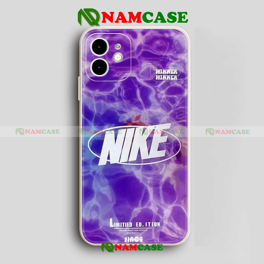 Ốp lưng iPhone Nike cạnh viền vuông silicon dẻo cho iphone 6/6s/7/8/X/XS/XR/11/12/13 Pro Plus Max cute đẹp dễ thương