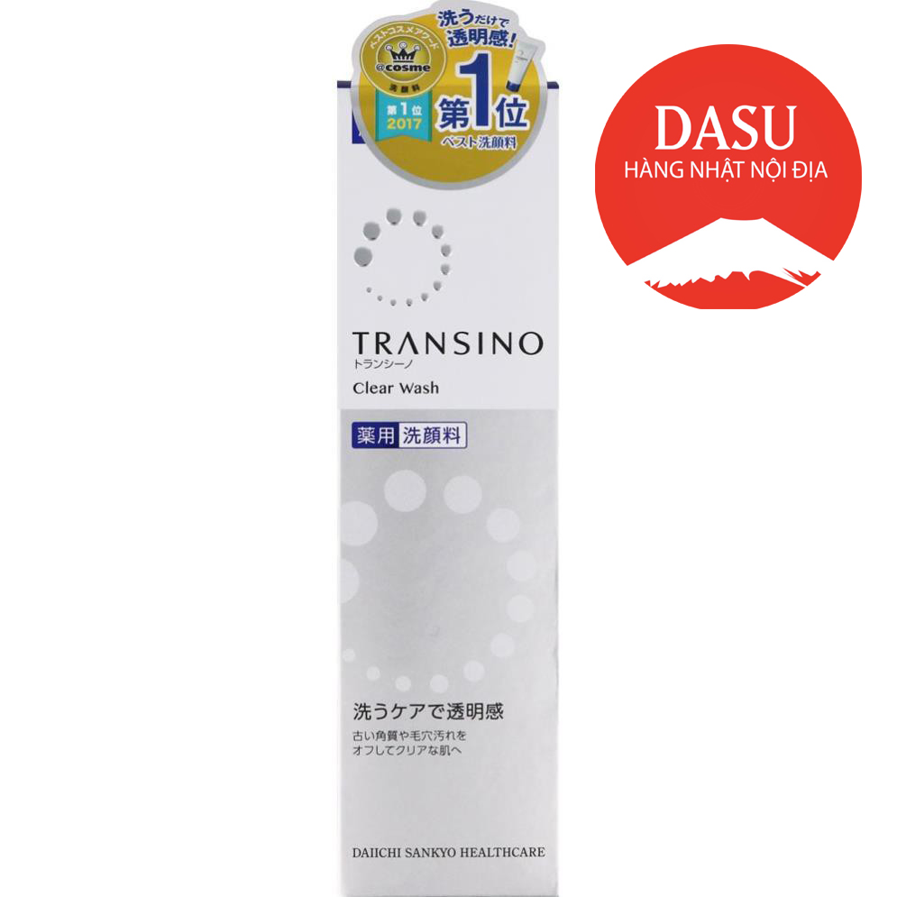 Sữa rửa mặt transino clear wash 100g giúp dưỡng âm trắng da làm mờ đốm nâu