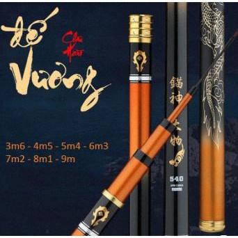 Cần câu tay Đế Vương Chư Hầu 6H, tặng kèm ngọn dự phòng, đủ cỡ để bạn lựa chọn
