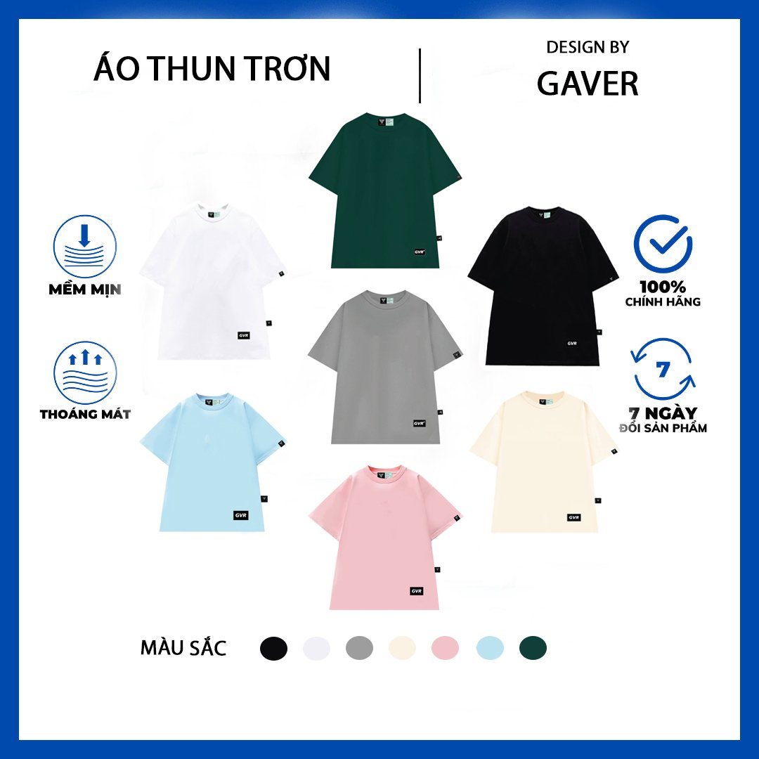 Áo thun localbrand GAVER - Thun trơn unisex