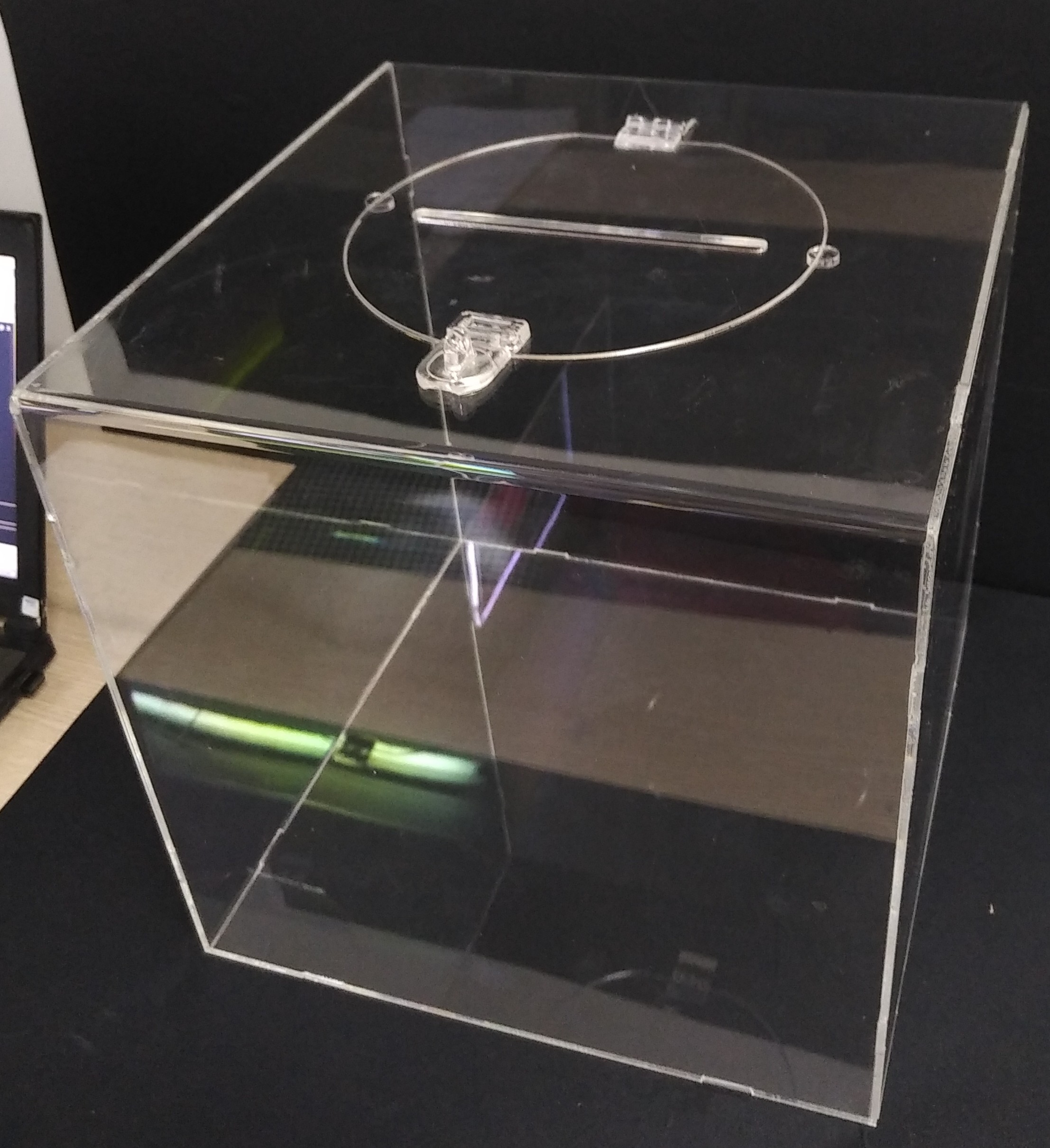 Hòm bốc thăm, thùng phiếu vuông 15cm mica trong