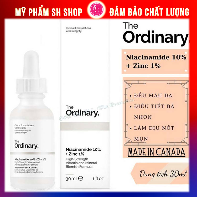Tinh chất serum dưỡng da xóa mụn giảm thâm The Ordinary Niacinamide 30ml
