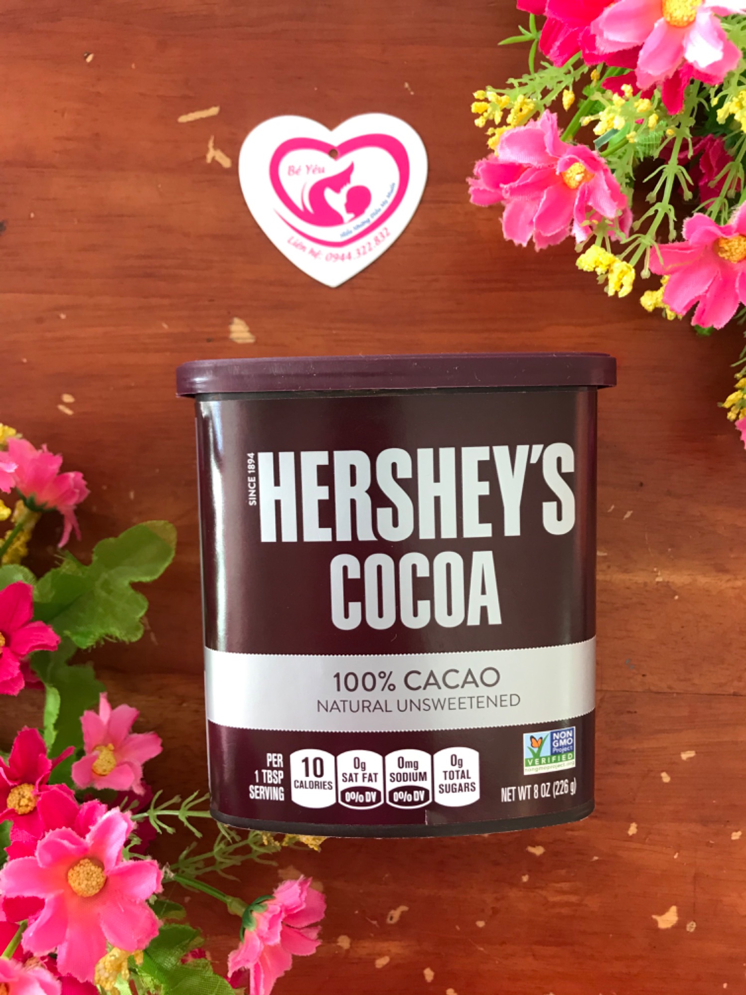 Bột Cacao Hershey Cocoa Nguyên Chất 100% Từ Mỹ 226