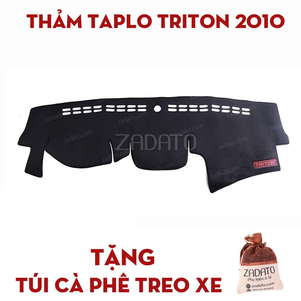 Thảm taplo xe mitsubishi triton 2009 - 2019 | thảm chống nóng taplo lông cừu - tặng: túi cafe treo xe.