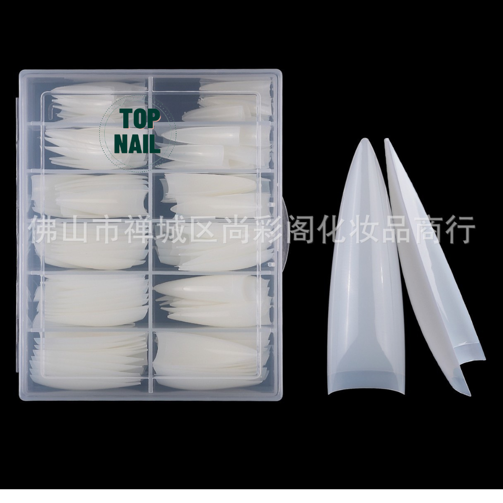 Móng típ nối dài nhọn , Móng nối giả fom dài nhọn hộp 240 móng