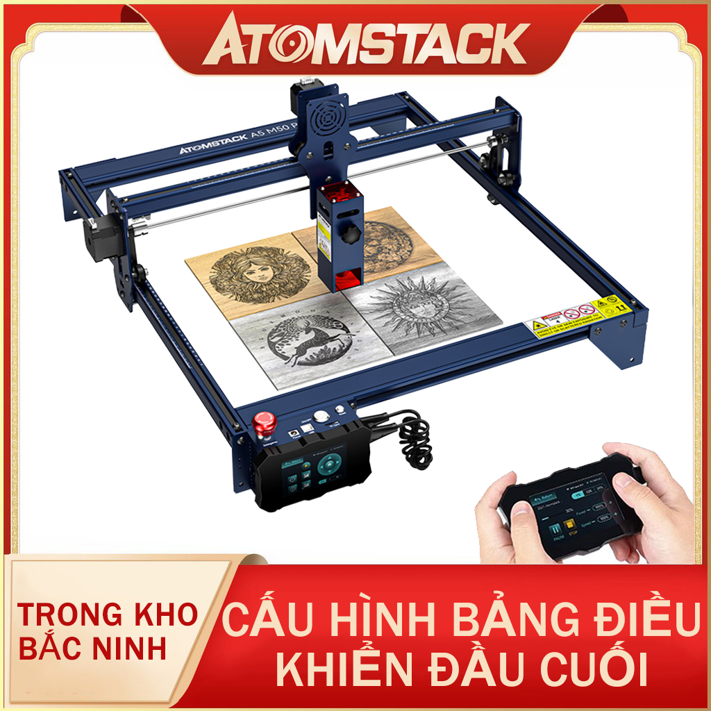 ATOMSTACK A5 M50 PRO máy khắc laser mini máy cắt laser 40W Laser-Khắc dưa hấu, dừa,thép không gỉ, ván ép,làm đồ thủ công Cung cấp video cài đặt
