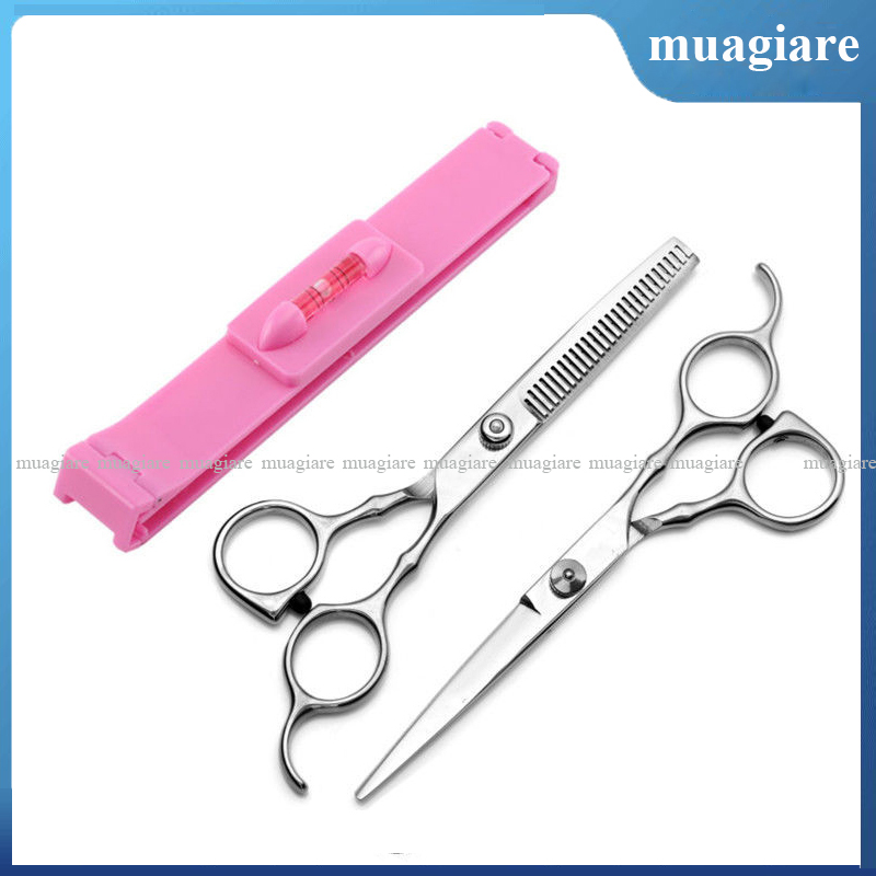 Kéo cắt và tỉa tóc chuyên dụng mgr01 + kẹp đo cắt tóc