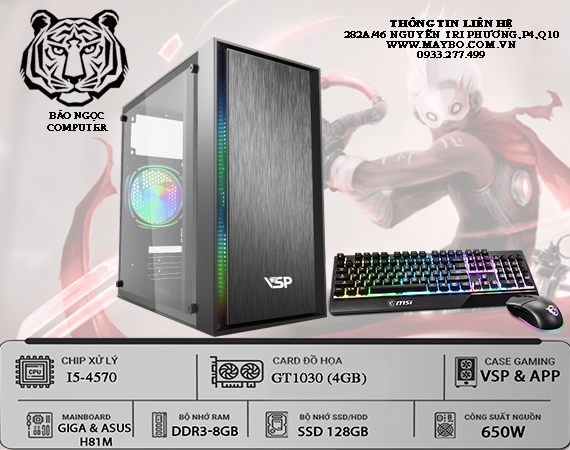 PC BN08 - ĐỒ HOẠ - GAMING (I5-4570S/DDR3-8G/SSD 128G/GT1030-4G-2ND)