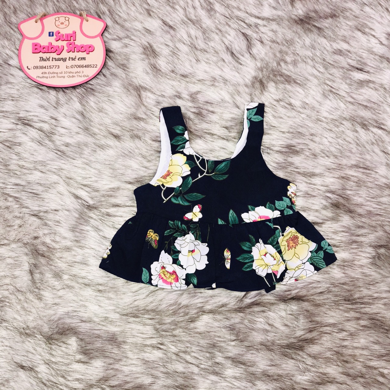 Áo dây hoa vải kate von siêu dễ thương #áo dây