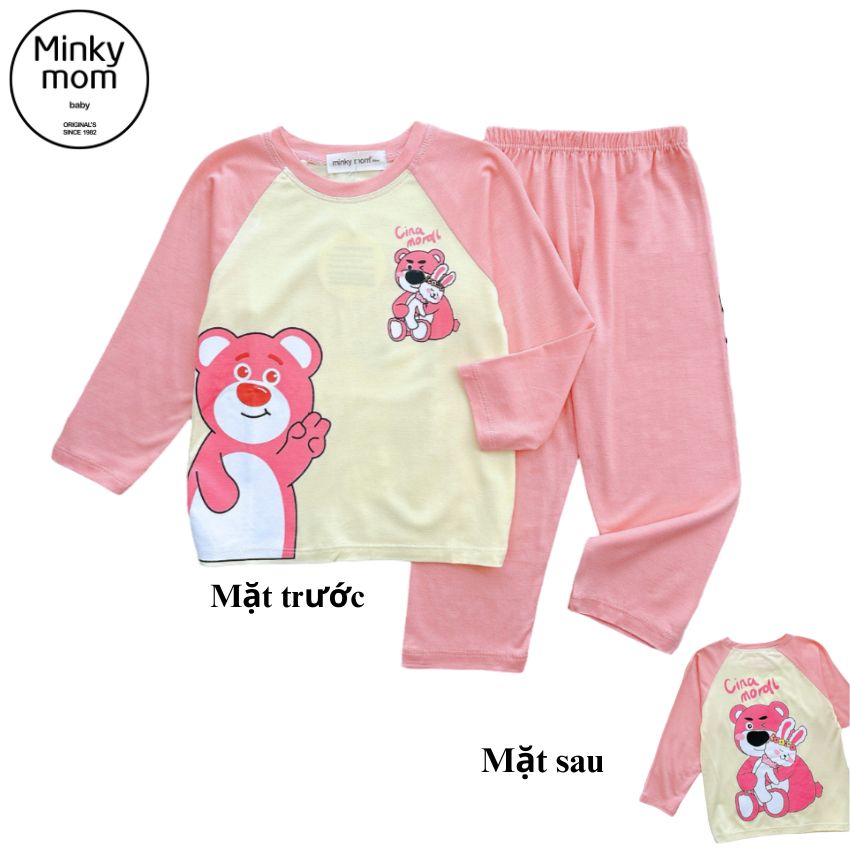 Bộ đồ ngủ, bộ dài tay thun lạnh Minky Mom in hình kuromi cho bé gái 7- 28 kg TD-002 - 3
