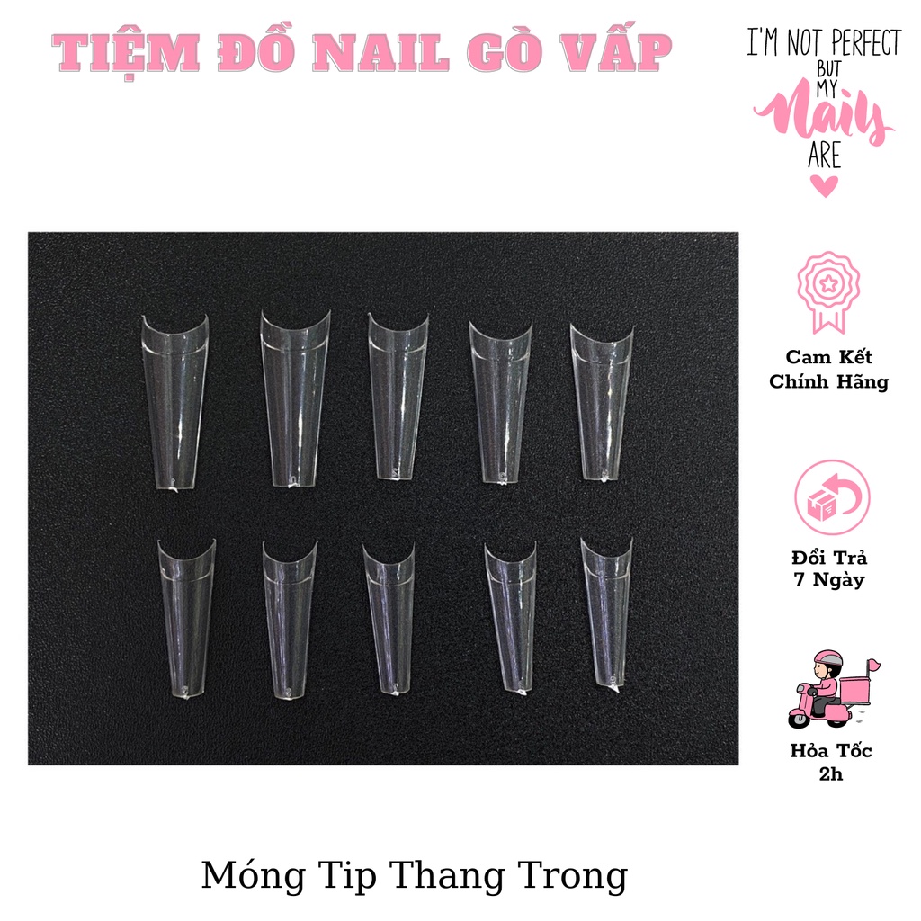 Móng nối móng tip hsm túi 500 móng nhựa dẻo đủ size 0 - 9