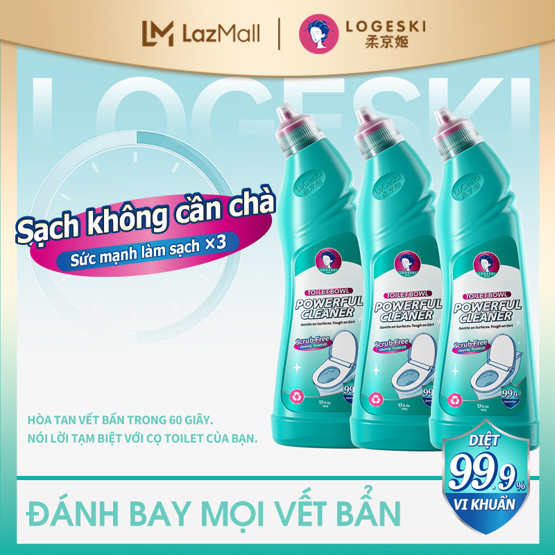 Logeski Toilet Cleaner Super Clean, Multi-Purpose, No Scrubbing Required, 99.9% Antibacterial, Safe Deodorizer