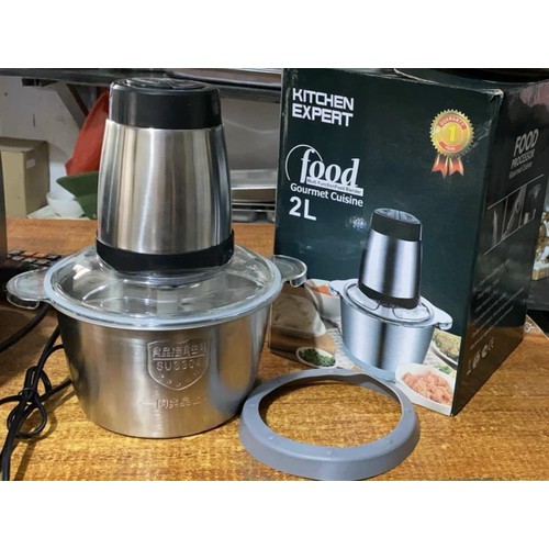 Máy xay thịt cối inox 4 lưỡi đa năng, công suất 300w , xay thịt, xay đá xay rau củ quả