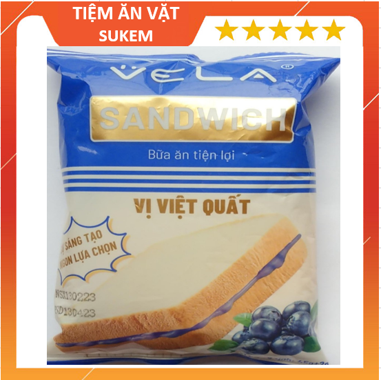 Bánh mì tươi Sandwich, nhân ngọt vị sữa chua và việt quất