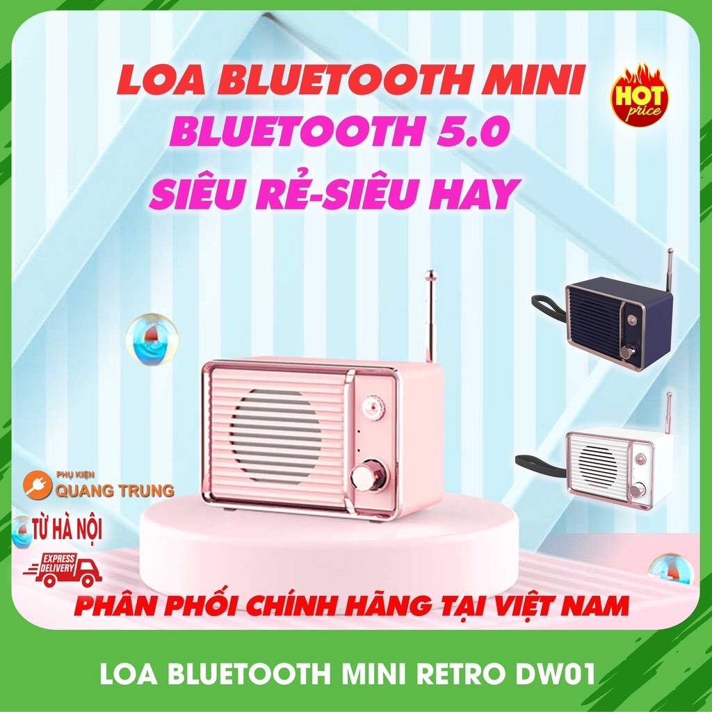 Loa bluetooth mini DW01, bluetooth 5.0 phiên bản 2020, hifi