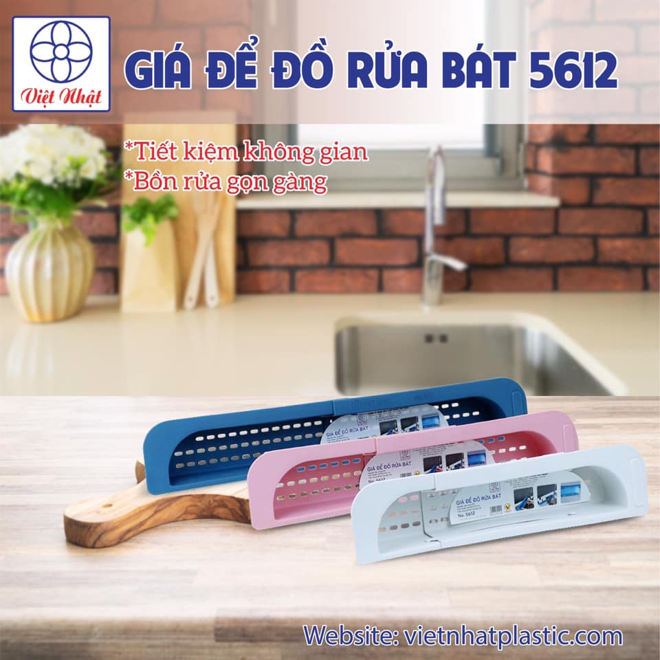 [Nhựa Việt Nhật] Khay nhựa gác rẻ rửa bát thu gọn tiện lợi sạch sẽ Việt Nhật