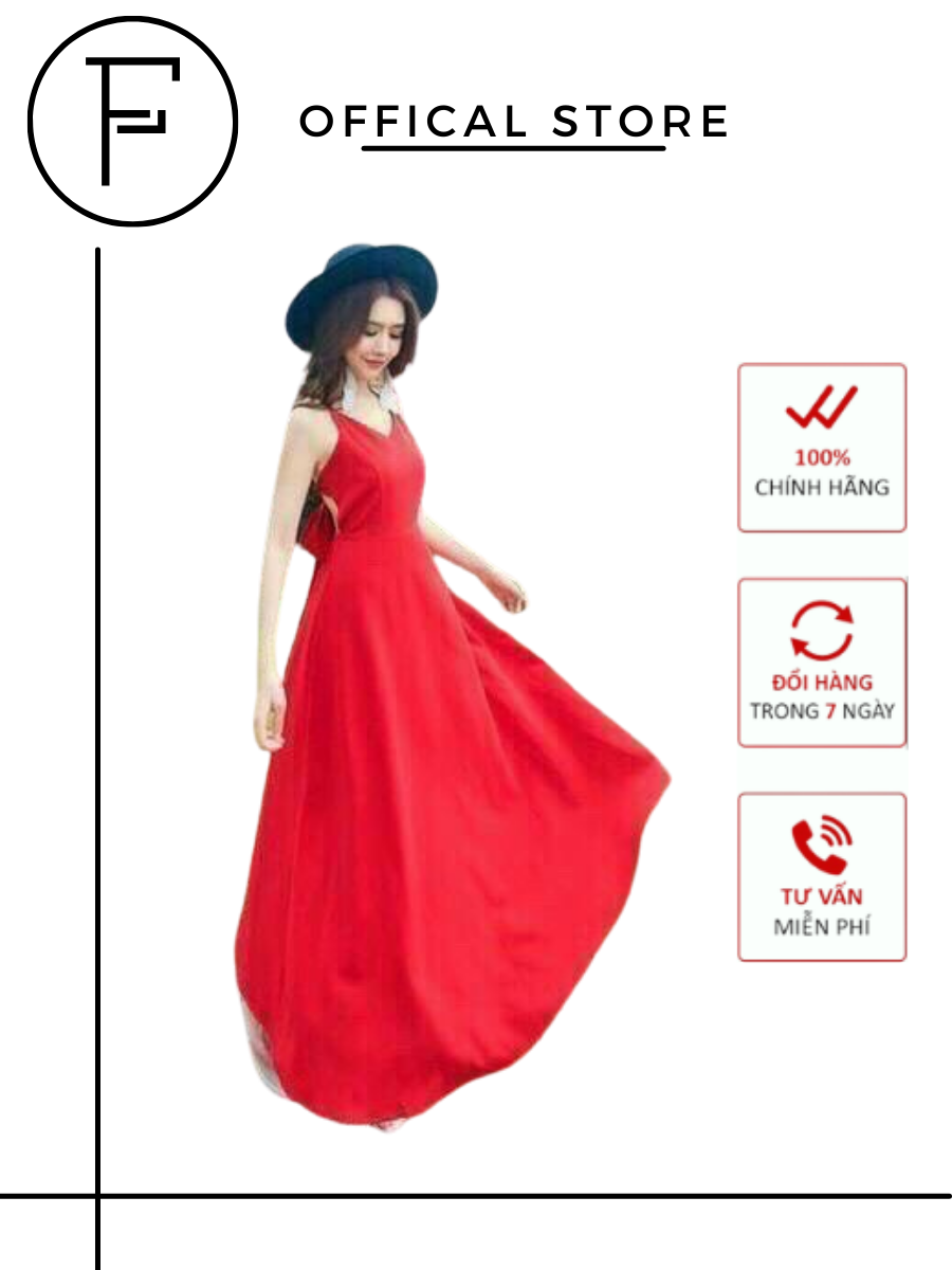 Đầm nữ f0035 đẹp kiểu maxi biển cột nơ sau lưng feat fashion mẫu mới , chất liệu voan lụa, sang trọng thanh lịch gợi cảm