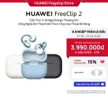 Tai Nghe HUAWEI FreeClip 2 | Cấu Trúc C-bridge Design Thoáng Khí | Công Nghệ Âm Thanh Mở Thích Ứng | Gọi Thoại Rõ Ràng