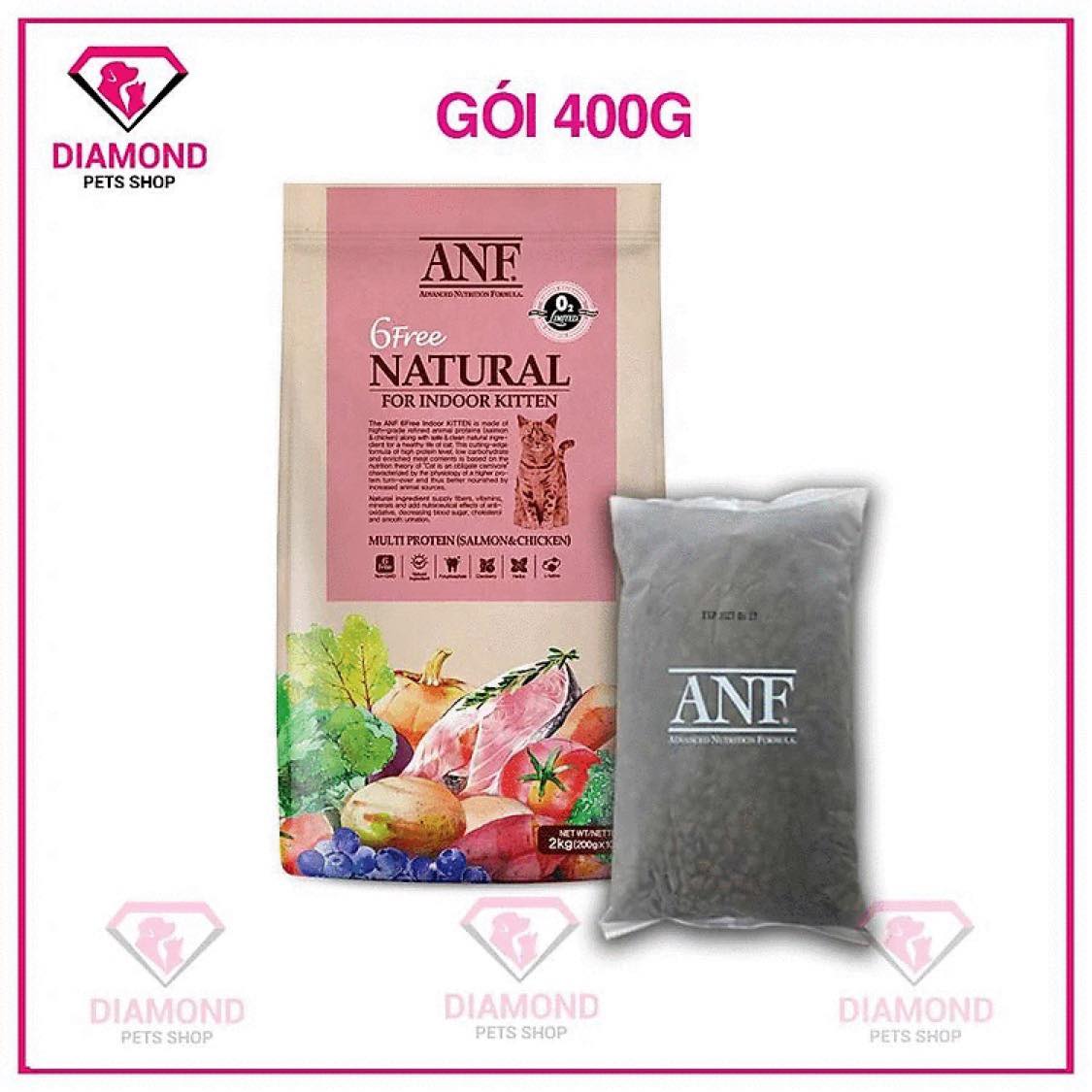 Thức ăn hạt cho mèo anf 6 free 400g
