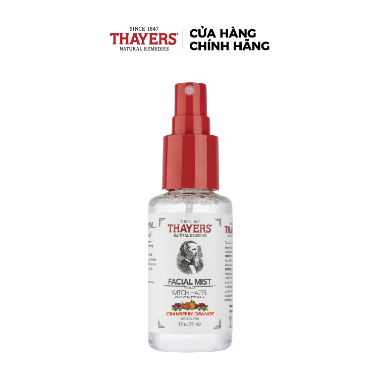 Nước hoa hồng không cồn thayers - hương cam và nam việt quất - dạng xịt 89ml