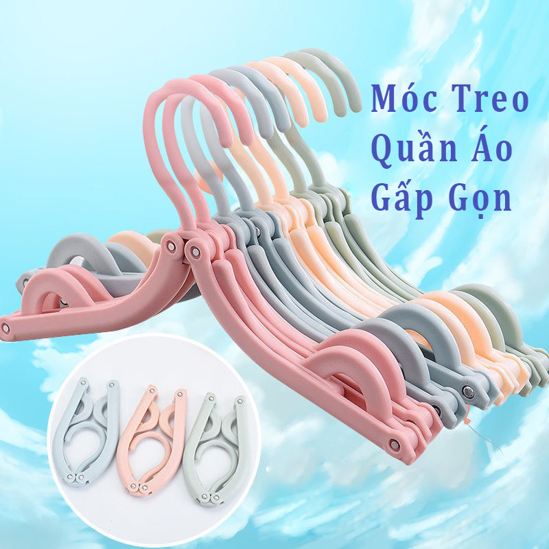 Mắc treo quần áo gấp gọn thiết kế thông minh móc treo quần áo gấp gọn tiện lợi