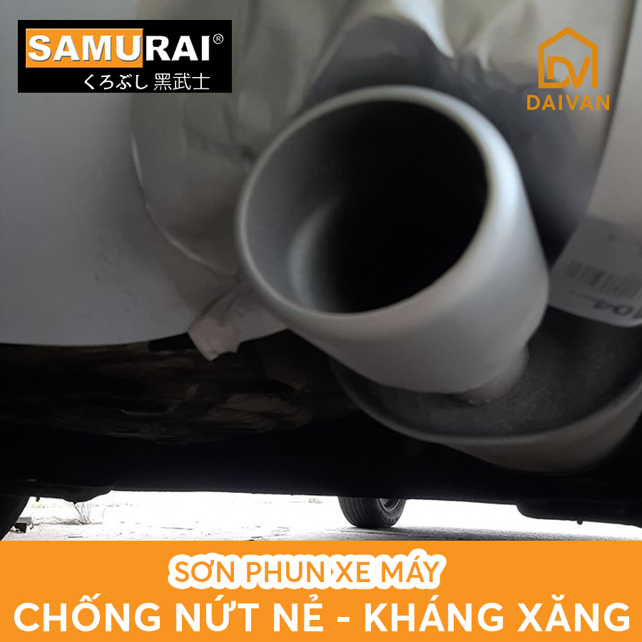 Sơn xịt Samurai chịu nhiệt H1 Màu bạc