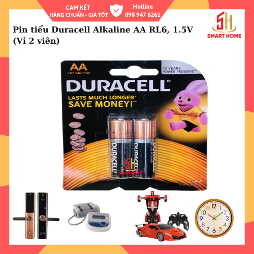 Pin tiểu duracell alkaline aa lr6 1.5v