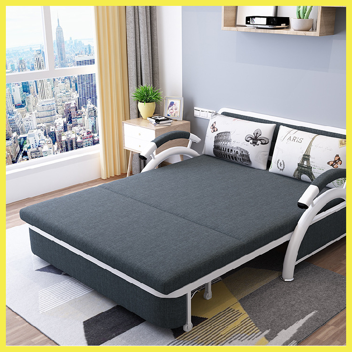 [Trả góp 0%]GIƯỜNG SOFA GẤP GỌN THÀNH GHẾ SOFA- COMBO GIƯỜNG + ĐỆM + GỐI