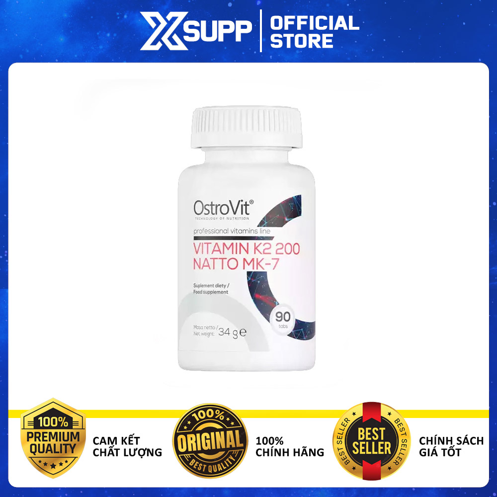 Ostrovit vitamin k2 mk7 200 natto - viên bổ sung vitamin k2 săn chắc xương