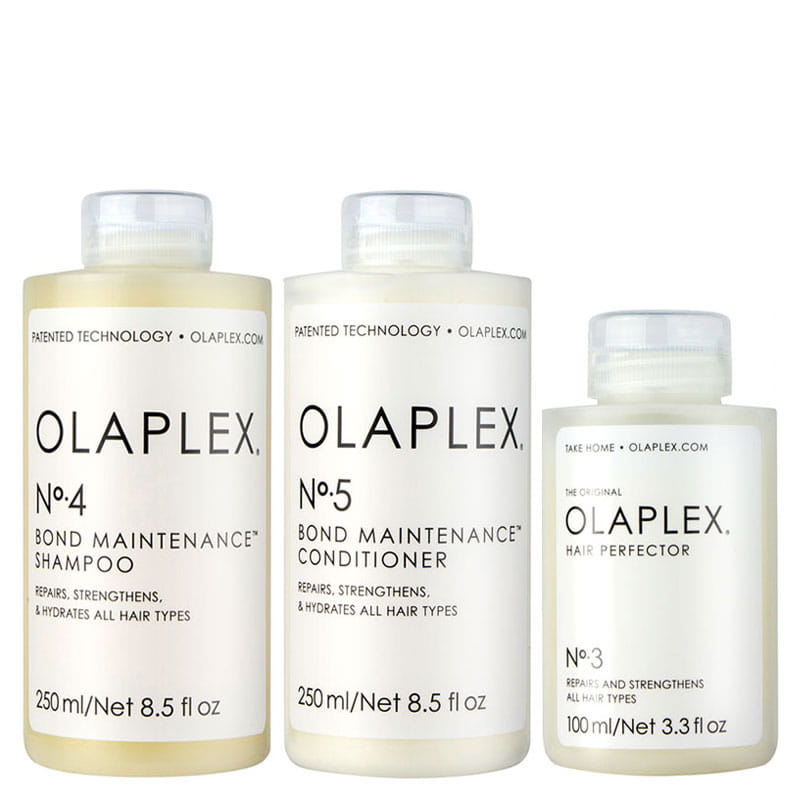 Bộ 3 sản phẩm OLAPLEX No.4 + Dầu xả OLAPLEX No.5 + Hấp dầu OLAPLEX No.3 phục hồi tóc hư 250ml