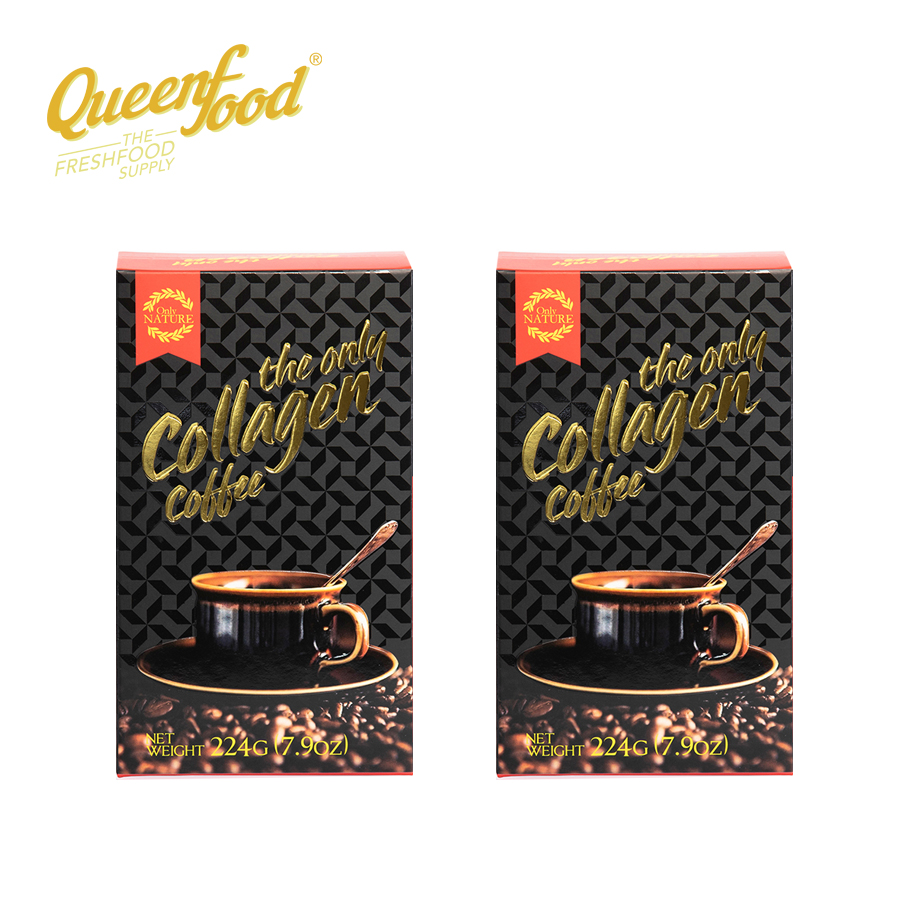 [HCM]Cà Phê Collagen Only Nature Queenfood (2 Hộp - 14 Túi Nhỏ/Hộp)