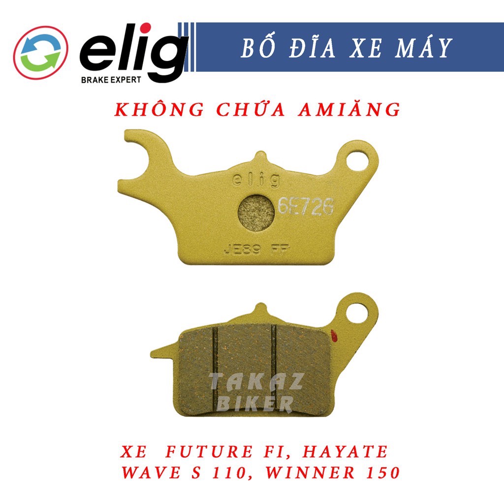 Má phanh trước chính hãng elig cho xe future fi, hayate fi, wave s rsx rsv 110, winner 150 blade s110 rs110