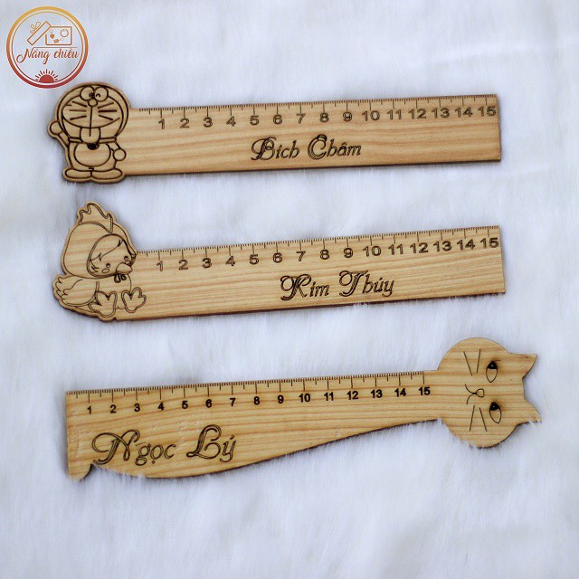 [Siêu khuyến mãi] - Thước gỗ khắc tên - khắc hình ngộ nghĩnh, chất lượng sản phẩm đảm bảo và cam kết hàng đúng như mô tả