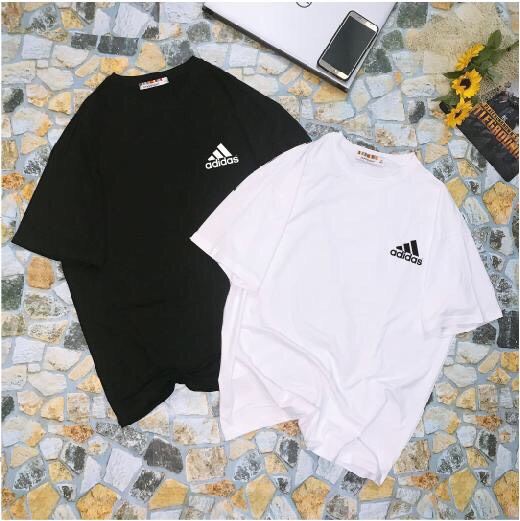Ảnh thật - áo thun nam nữ in logo adidas, full size. .