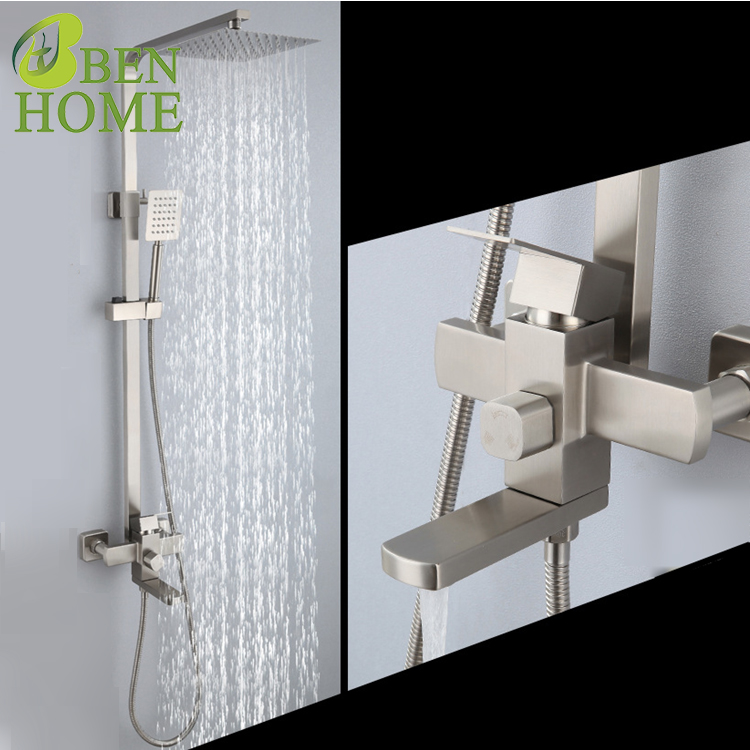 Sen cây tắm đứng vuông inox 304, chính hãng KOREA, củ sen nặng 2,7kg, bển bỉ, không rỉ sét, Bảo hành 3 năm