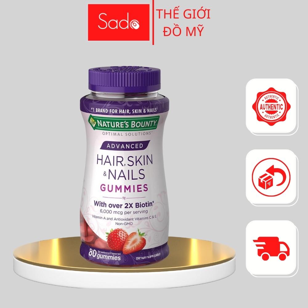 Kẹo dẻo Nature's Bounty Advanced Hair Skin and Nails Vitamins With Biotin 80ct