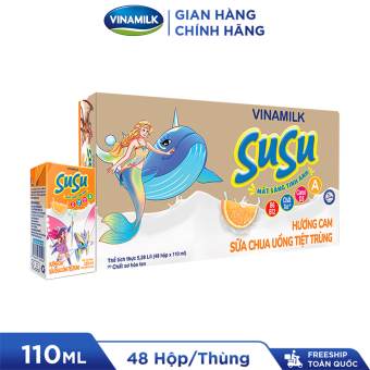 Thùng 48 hộp sữa chua uống susu iq hương cam 110ml